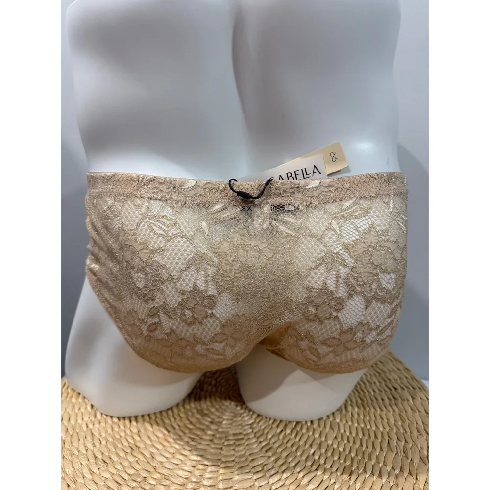 Cosabella Never Say Never Comfort Micro Brief Camel Gold Lace Men's Underwear M